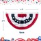2x4Ft American Flag Bunting Patriotic Decorations,6 Pcs USA Pleated Fan Flag Brass Grommets Quality, Large Size Half Fan Banner Indoor/Outdoor Decorations for 4th of July, Memorial Day and Veterans Da